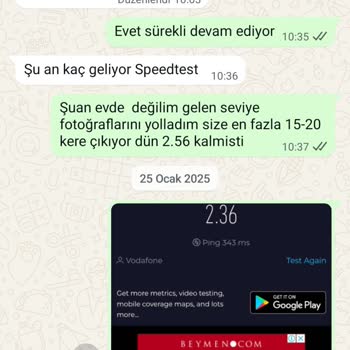 İnternet Hızı Ve Müşteri Hizmetlerinden Memnun Değilim