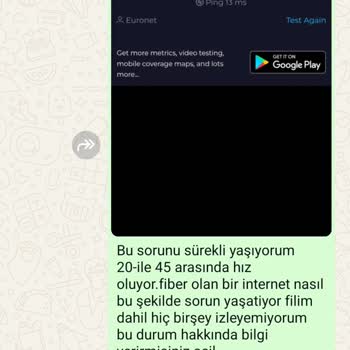 İnternet Hızı Ve Müşteri Hizmetlerinden Memnun Değilim
