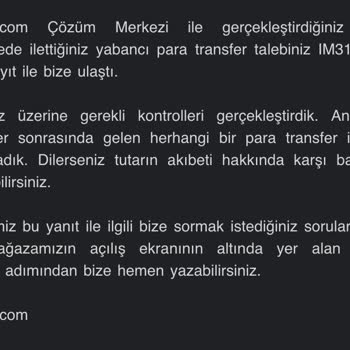 SWIFT İşleminde Kaybolan Para Ve Yetersiz Müşteri Hizmeti Deneyimi