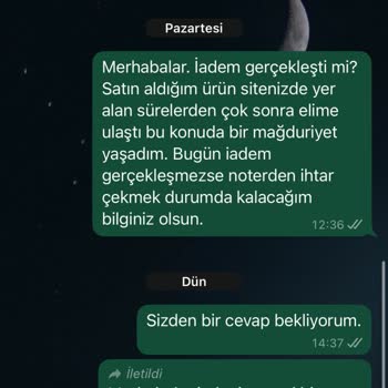 İade Sürecinde Paramı Alamadım Ve İletişim Kuramıyorum