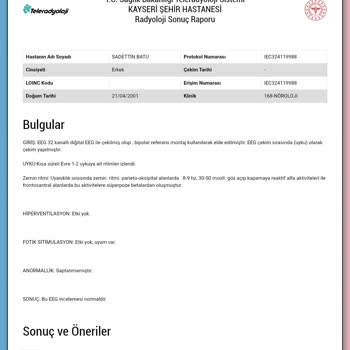 Epilepsi Raporumun Güncellenmesi Ve 'Sürekli' İbaresinin Kaldırılması Talebim