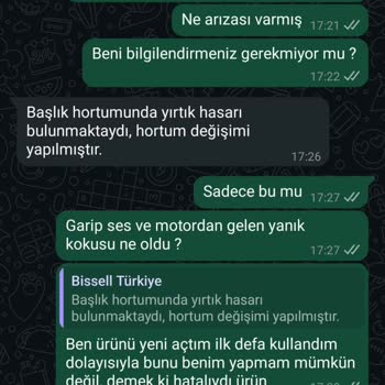 İlk Kullanımda Arıza Veren Süpürge Ve Yetersiz Servis Desteği