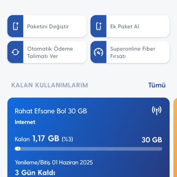 Turkcell Ek Paket Alımına Rağmen Kendi Paketimden İnternet Eksildi