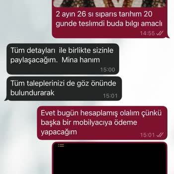 Ödemesi Yapılan Mobilyaların Teslim Edilmemesi Ve Eksik Ürün Problemi