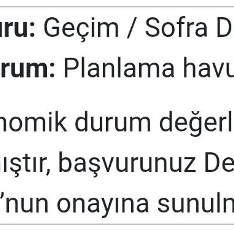 Sofra Geçim Destek Başvurum Sonuçlanmadı, Yardım Bekliyorum