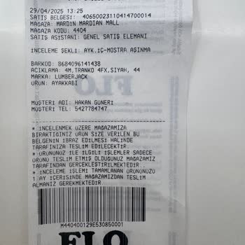 Kısa Sürede Yıpranan Ayakkabı Ve Yetersiz Müşteri Desteği Hayal Kırıklığı Yarattı