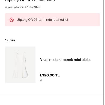 Bershka Siparişim İptal Edildi Ücret İadesi Yapılmadı