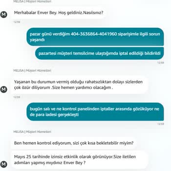 Amazon Siparişim İptal Edildi, Kargo Yanlış Teslim Edildi Ve Sorunum Çözülmedi