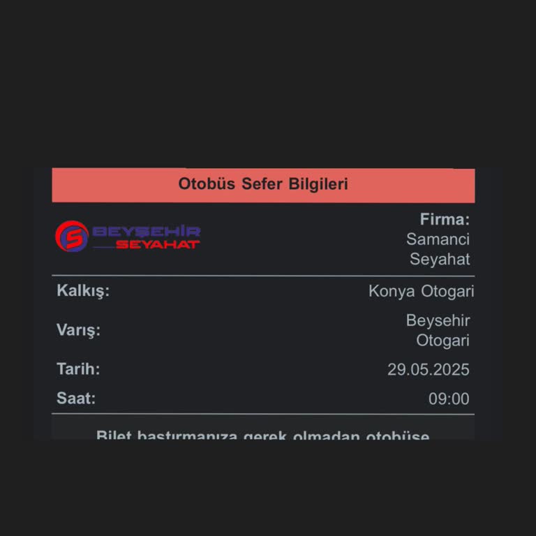 Beyşehir Seyahat 9:00 Otobüsü İptal Edildi, Mağdur Oldum