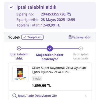 N11 Üzerinden Satıcıdan Sipariş İptali Ve Para İadesi Sorunu
