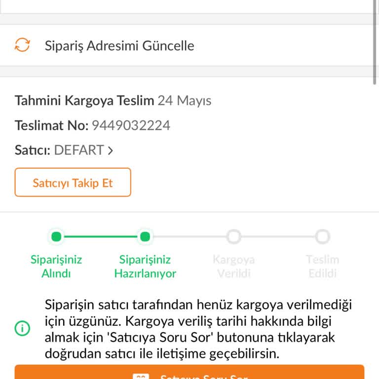 Siparişim Gönderilmedi, Satıcı Ve Destek Yanıt Vermiyor