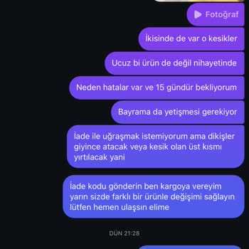 Hasarlı Ayakkabı Ve İletişimsizlik Nedeniyle Mağduriyet Yaşıyorum
