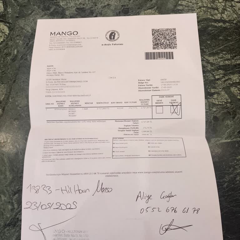 Mango Kürk İadesinde Para Geri Ödemesi Gecikti