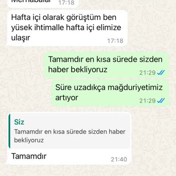 Söz Verilen Teslimat Yapılmadı Mağdur Edildik