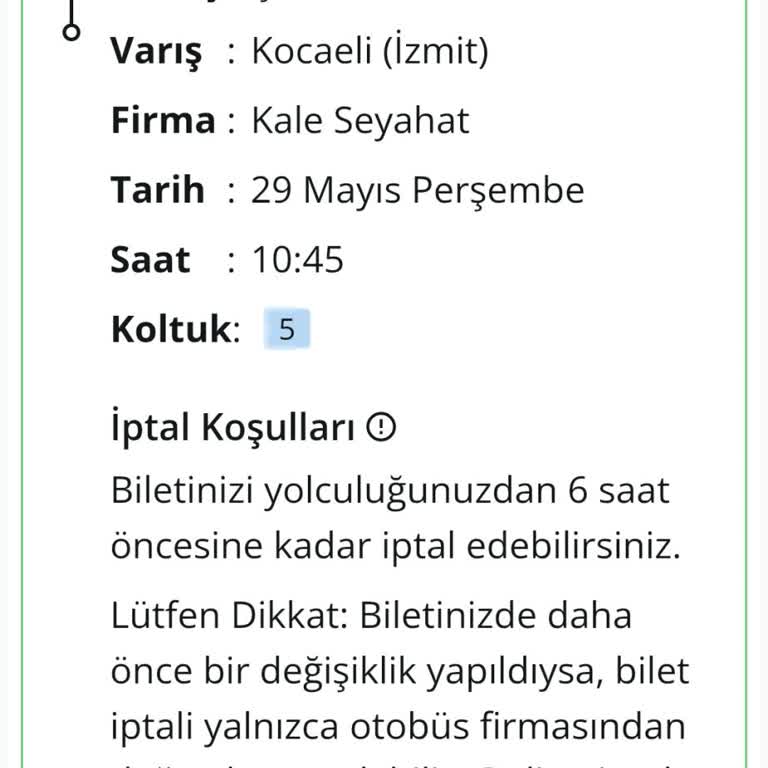 Bilet Saati Uyuşmazlığı Ve İade Sorunu
