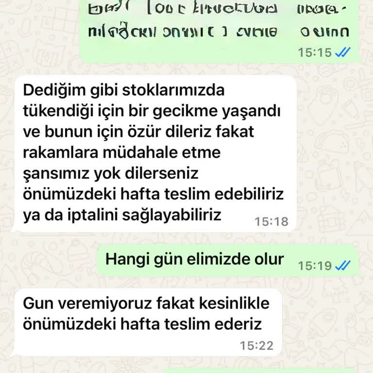 Sipariş Verdim Ürün Yok Mağaza Sürekli Oyalıyor