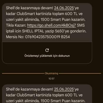 Shellden SMS İptaline Rağmen Sürekli Mesaj Almaktan Bıktım