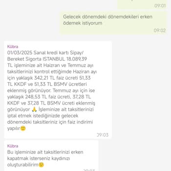 Kredi Kartı Taksit Ödememde Yanlış İşlem Yapıldı