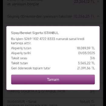 Kredi Kartı Taksit Ödememde Yanlış İşlem Yapıldı