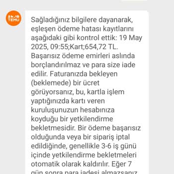 Param Gitti, Siparişim İptal Edildi: Temu'da Çifte Mağduriyet