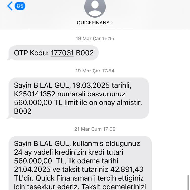 Quick Finansmandan Kredi Sonrası Destek Eksikliği Ve Süreç Belirsizliği