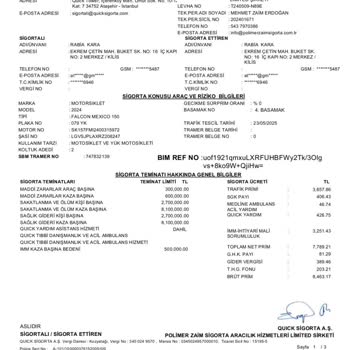 Poliçe Hatası Nedeniyle Motorumu Teslim Alamıyorum