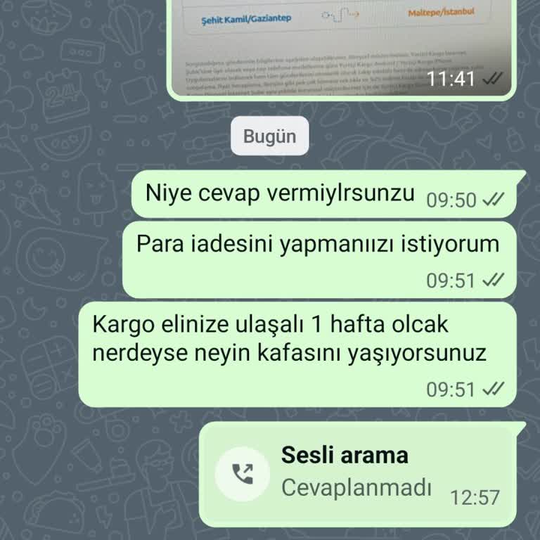 İade Edilen Ürünün Parasını Alamıyorum İletişim Yok