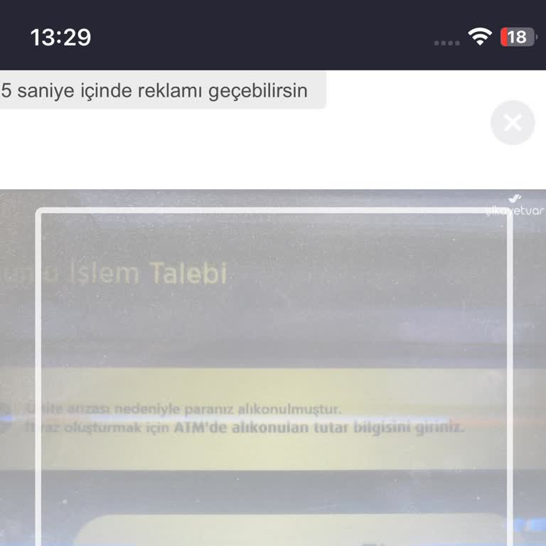 Ziraat Bankası ATM'sinde Yaşanan Para Yutma Sorunu Ve Yetersiz Müşteri Hizmeti