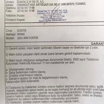 Aldığım Scooter Kısa Sürede Kırıldı, Kızım Yaralandı