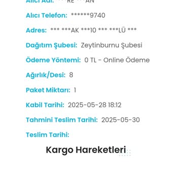 Kargom Zeytinburnu Şubede Teslim Edilmiyor, Acil Çözüm Bekliyorum