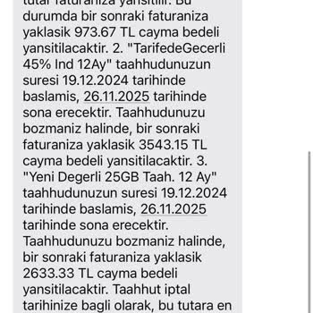 Tek Hat İçin 3 Taahhüt Ve Yüksek Cayma Bedeli Şaşkınlığı