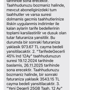Tek Hat İçin 3 Taahhüt Ve Yüksek Cayma Bedeli Şaşkınlığı