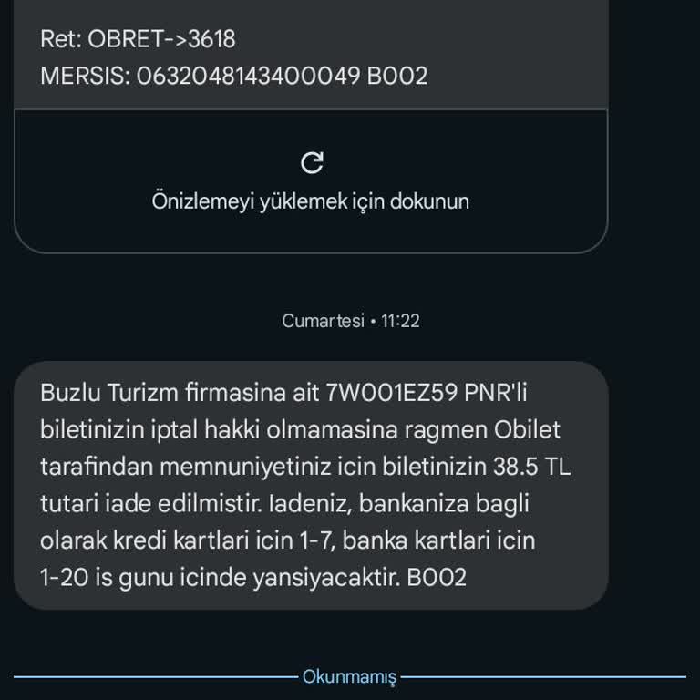 Bilet İptalinde Eksik İade Ve İletişim Sorunu