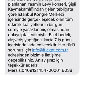 Konser İptali Sonrası Para İadesi Sorunu Yaşıyorum
