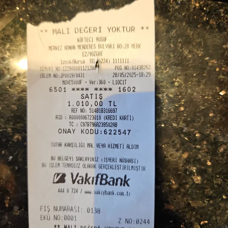 Köfteci Yusuf'ta İlgisiz Personel Ve Yetersiz Hizmet Misafirlerime Mahcup Etti