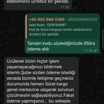 Deniz Butik İade Kargo Kodu Kapalı Mağduriyeti