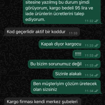 Deniz Butik İade Kargo Kodu Kapalı Mağduriyeti