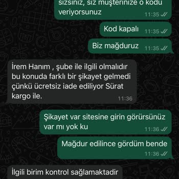 Deniz Butik İade Kargo Kodu Kapalı Mağduriyeti