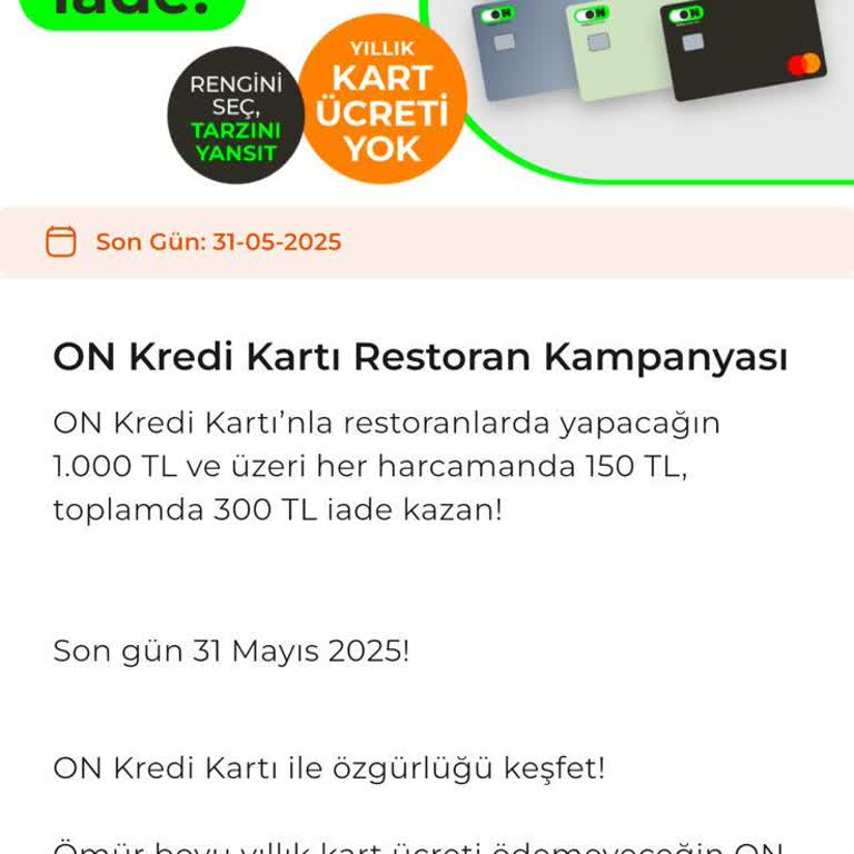 Restoran Harcaması Kampanya İadesi Yapılmadı, Müşteri Hizmetleri Dönüş Yapmıyor