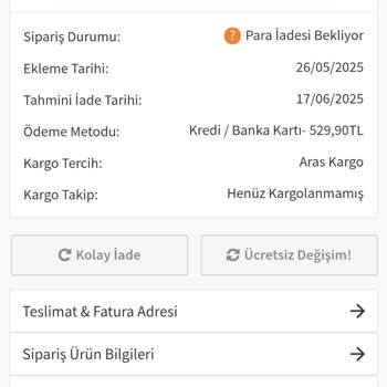 Gizce Tekstilden Alışveriş Sonrası İptal Ve İade Sorunları Yaşadım