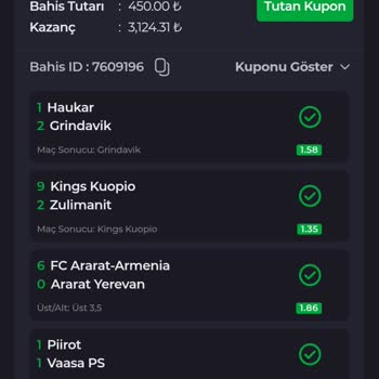 Kralbet Kazanan Kuponlarımın Tutarı Hesabıma Aktarılmadı