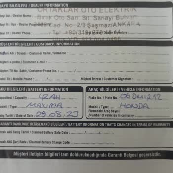 Garanti Kapsamında Akü Sorunu Ve Haksız Uygulamalar