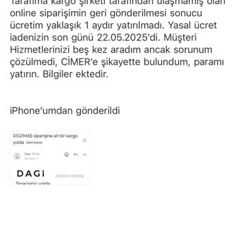 Para İadesi Sürecinde Yaşanan Gecikme Ve İlgisizlik