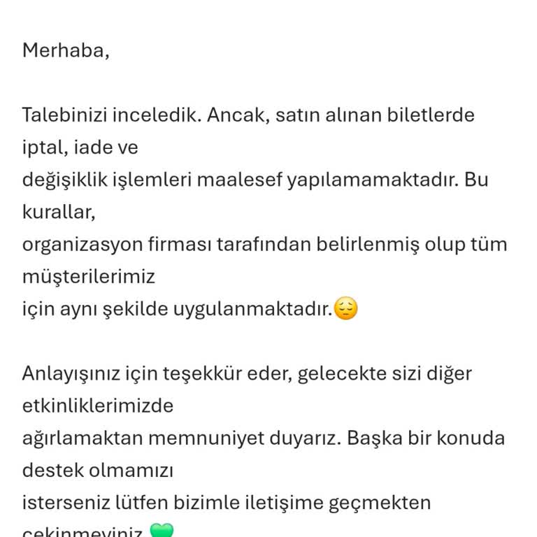 Tiyatro Biletinde İndirim Sonrası İade Hakkım Neden Yok Sayılıyor