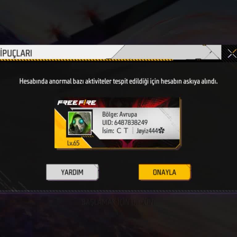 Hesabım Askıya Alındı Açılması İçin Yardım İstiyorum