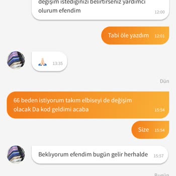 Takım Elbise Değişimi İçin Kargo Çıkışı Yapılmadı