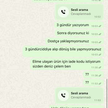 İade Talebine Cevap Alınamaması Ve Müşteri Hizmetlerinde Sorun