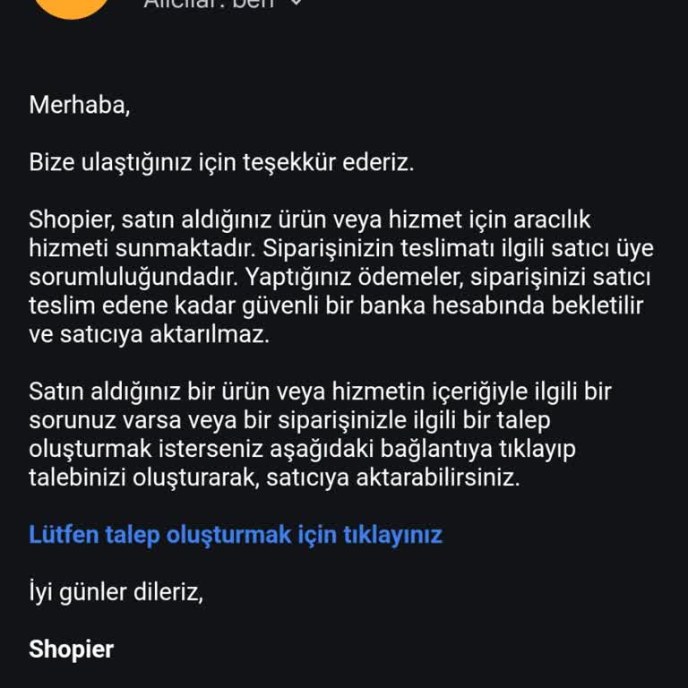 Sipariş İptali Ve Para İadesi Talebime Yanıt Alamıyorum