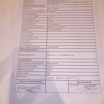 Colin's Avenue Mağazasında İade Sürecinin Aksaması Ve Yetersiz Müşteri Hizmeti