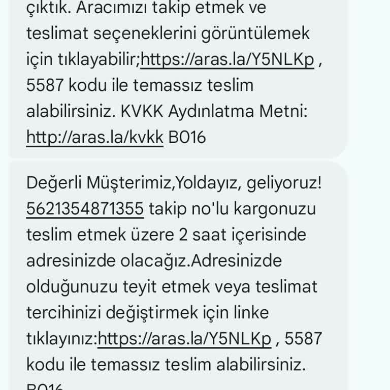 Aras Kargo İle Teslimat Sorunu Ve Yanıltıcı Bilgilendirme